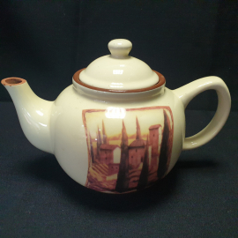 Чайник доливной, обливная керамика Terracotta